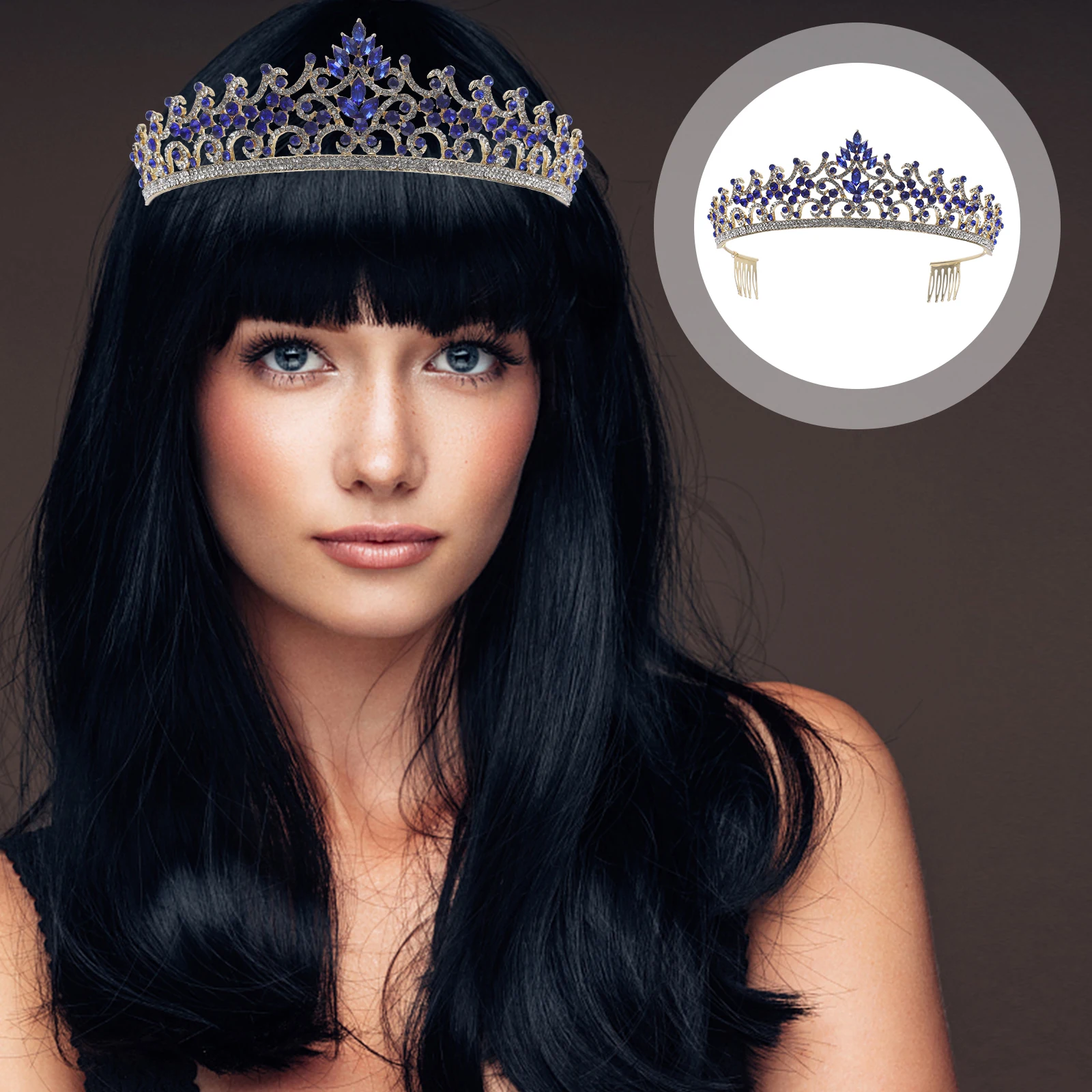 Baroque Style Bride Crown Wedding Bridal Tiara Rhinestone Crown Durable Metal Headdress For Prom Anniversary Birthday Party Hair
Baroque Style Bride Crown Wedding Bridal Tiara Rhinestone Crown Durable Metal Headdress For Prom Anniversary Birthday Party Hair