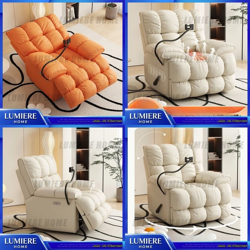 Electric Recliner Sofa with Massage Function Rotating Lazy Chair for Living Room Comfortable Single Seater Lounger Rocker
Electric Recliner Sofa with Massage Function Rotating Lazy Chair for Living Room Comfortable Single Seater Lounger Rocker