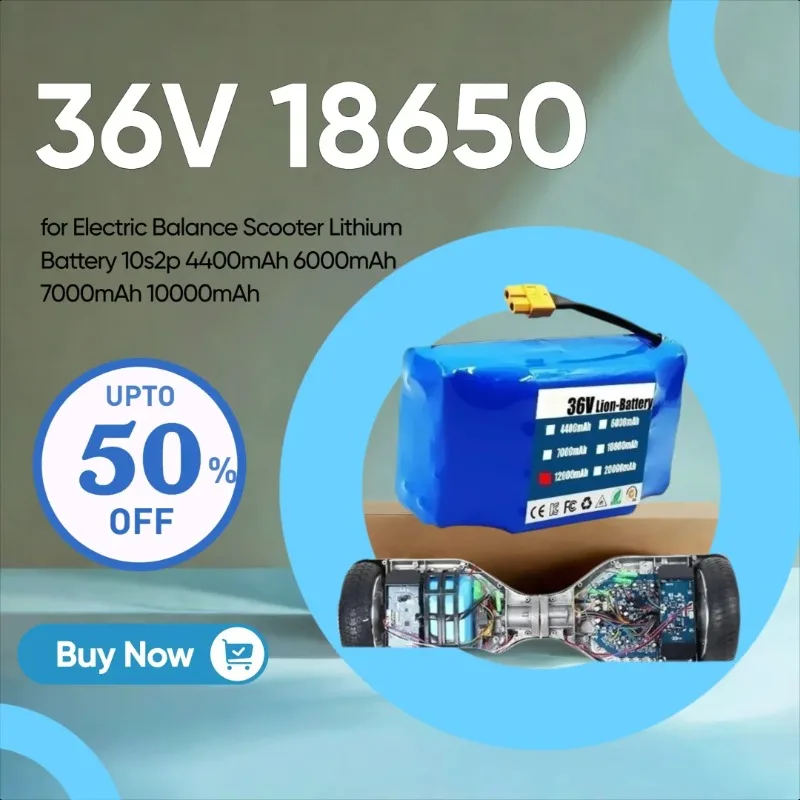 36V 18650 Rechargeable Battery Pack for Electric Balance Scooter Lithium Battery 10s2p 4400mAh 6000mAh 7000mAh 10000mAh 
36V 18650 Rechargeable Battery Pack for Electric Balance Scooter Lithium Battery 10s2p 4400mAh 6000mAh 7000mAh 10000mAh