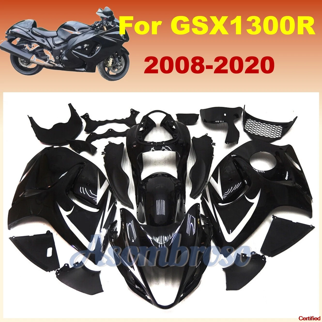 Fairing Kit For Suzuki GSX1300R Hayabusa 2008–2020 GSX-1300R 2009 2010 2011 2012 2013 GSX 1300R Gloss Black Bodywork set
Fairing Kit For Suzuki GSX1300R Hayabusa 2008–2020 GSX-1300R 2009 2010 2011 2012 2013 GSX 1300R Gloss Black Bodywork set
