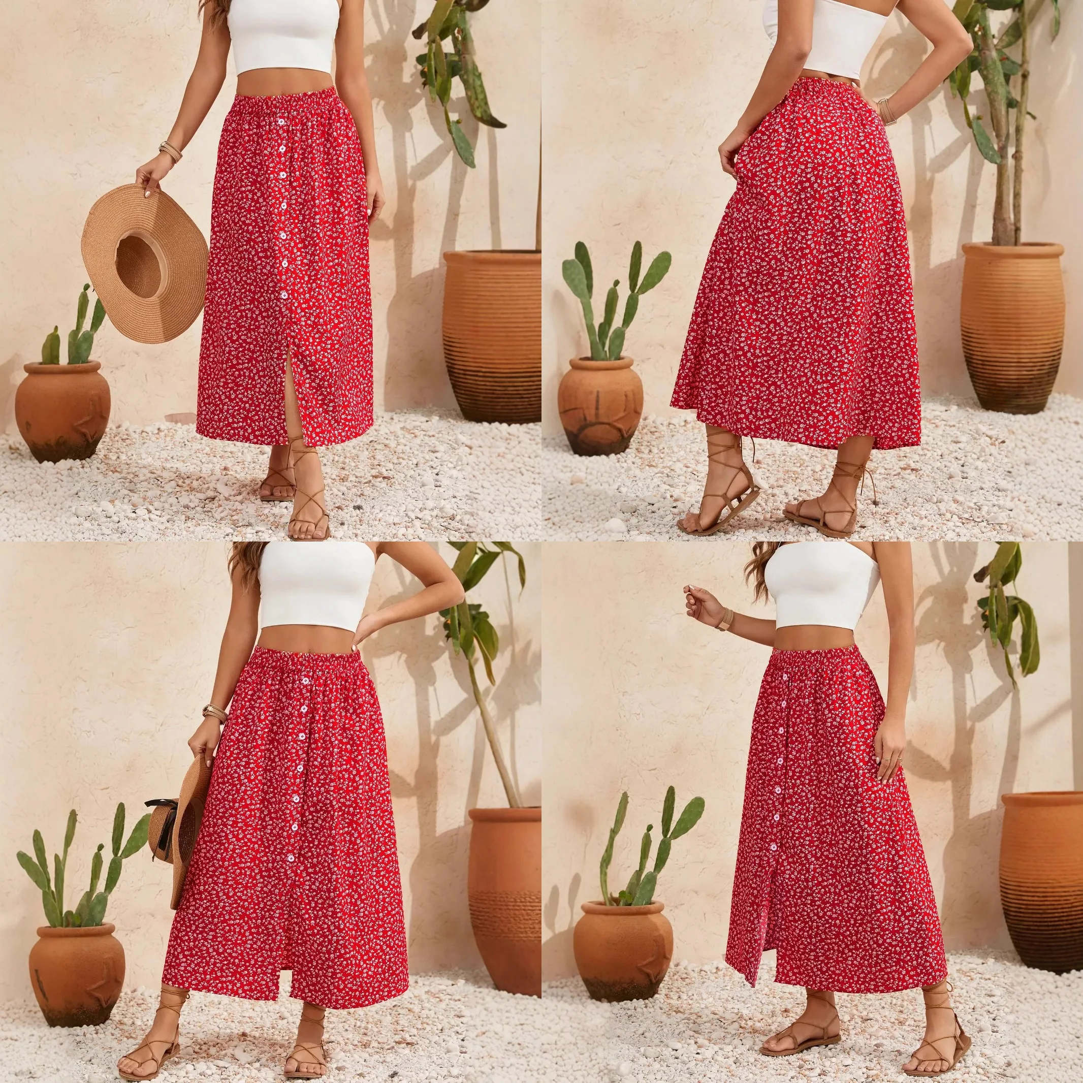Women Spring Summer Print A Line Skirt Long Skirt with Buttons Tie Waist High Waist Maxi Skirt Casual Flowy Skirts
Women Spring Summer Print A Line Skirt Long Skirt with Buttons Tie Waist High Waist Maxi Skirt Casual Flowy Skirts