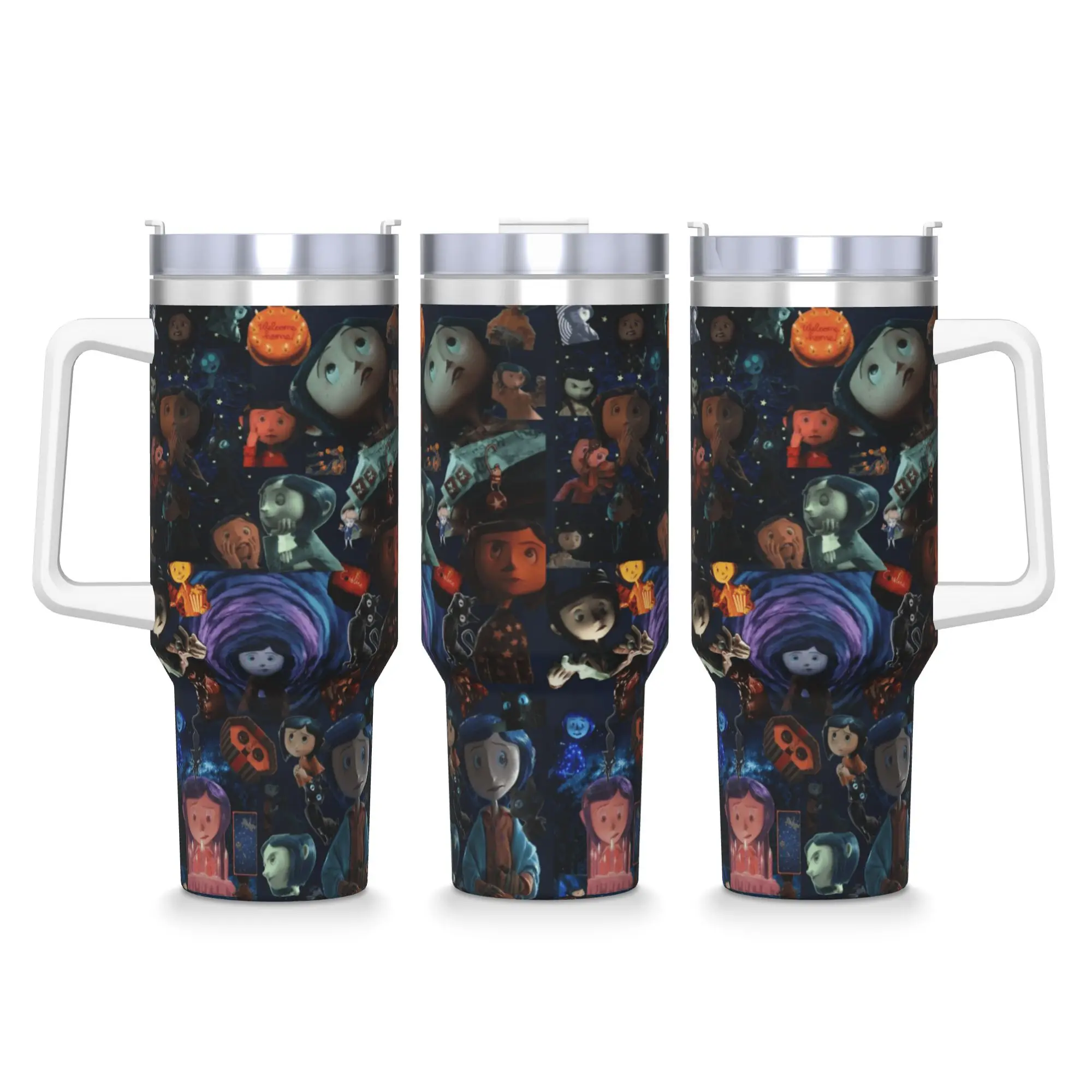 Horror Cartoon C-Coraline Stainless Steel Tumbler Travel Mugs Cup Large Capacity Coffee Mug Portable Milk Tea Water Bottle
Horror Cartoon C-Coraline Stainless Steel Tumbler Travel Mugs Cup Large Capacity Coffee Mug Portable Milk Tea Water Bottle