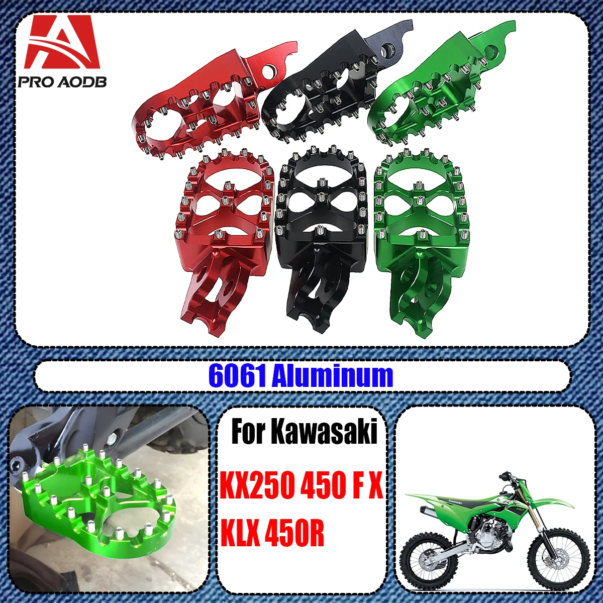 Precision-Made Motorcycle CNC Foot Pegs Rests Pedal For Kawasaki KX450F KX250X KX450X KLX450R KX250 KX450 KX250F 2007-2023
Precision-Made Motorcycle CNC Foot Pegs Rests Pedal For Kawasaki KX450F KX250X KX450X KLX450R KX250 KX450 KX250F 2007-2023