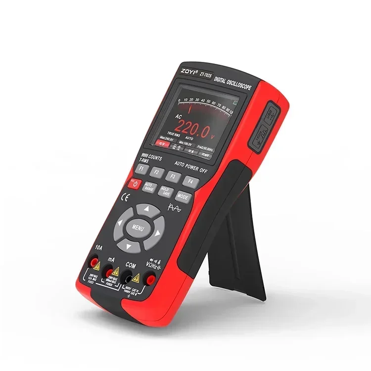 Oscilloscope + DMM 10MHZ Data Storage 2 in 1 Oscilloscope Multimeter ZOYI ZT702S
Oscilloscope + DMM 10MHZ Data Storage 2 in 1 Oscilloscope Multimeter ZOYI ZT702S