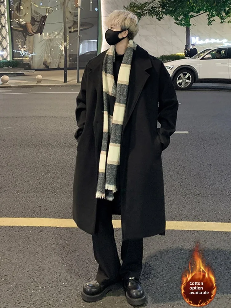 Ele Woolen Coat with Tweed Design Thiened Winter Jaet for Men Sli Briti Sle Windbreaker Outerwear
Ele Woolen Coat with Tweed Design Thiened Winter Jaet for Men Sli Briti Sle Windbreaker Outerwear