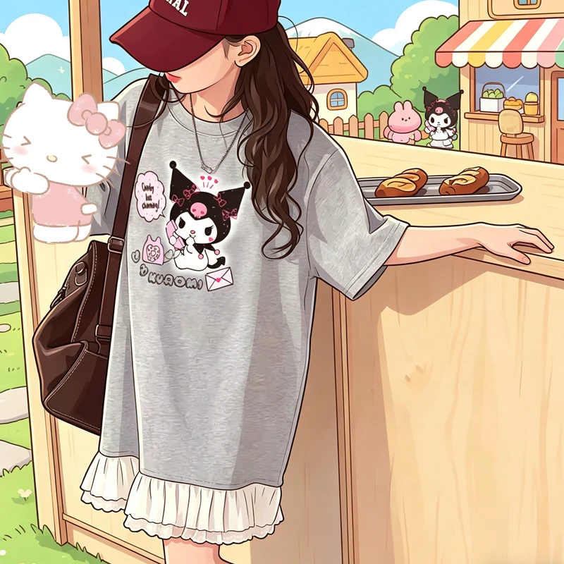 Kuromi Girl Summer Short Sleeve Dress Sanrios Girl New Cartoon Printing Girls Clothes Kawaii Cartoon Student Anime Figure
Kuromi Girl Summer Short Sleeve Dress Sanrios Girl New Cartoon Printing Girls Clothes Kawaii Cartoon Student Anime Figure