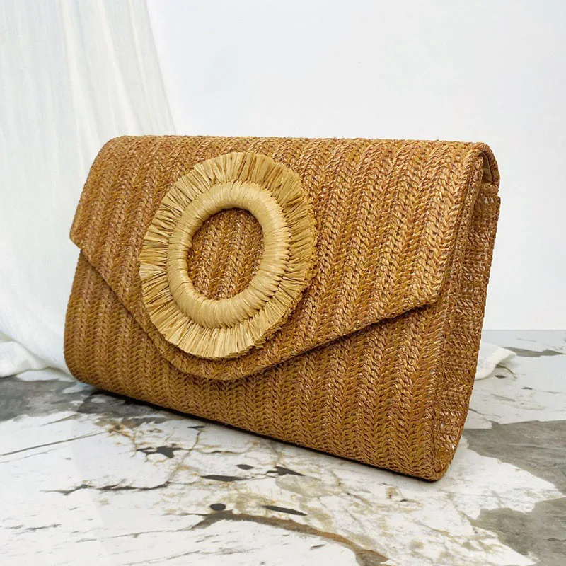 Retro Straw Woven Bag 2025 Summer New Beach Resort Women HandBag Shoulder Bag
Retro Straw Woven Bag 2025 Summer New Beach Resort Women HandBag Shoulder Bag