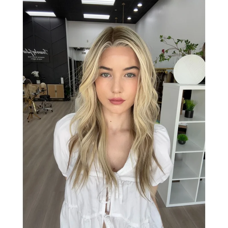Ombre Blonde Dark Roots Highlight Blonde Wig For Women Ready to Wear Glueless Wig Body wave Lace Front Wigs Synthetic
Ombre Blonde Dark Roots Highlight Blonde Wig For Women Ready to Wear Glueless Wig Body wave Lace Front Wigs Synthetic