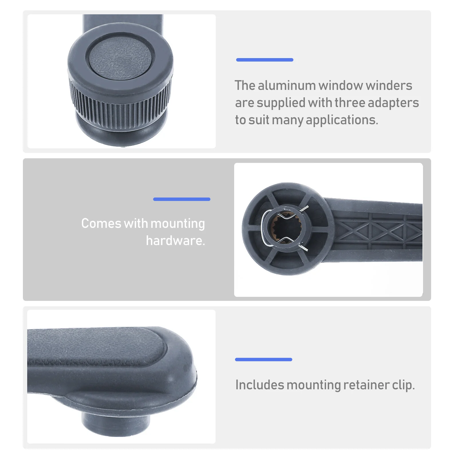 4Pcs Car Window Crank Handles ABS Material Replacement Auto Interior Manual Operation Crank Design Easy Install
4Pcs Car Window Crank Handles ABS Material Replacement Auto Interior Manual Operation Crank Design Easy Install