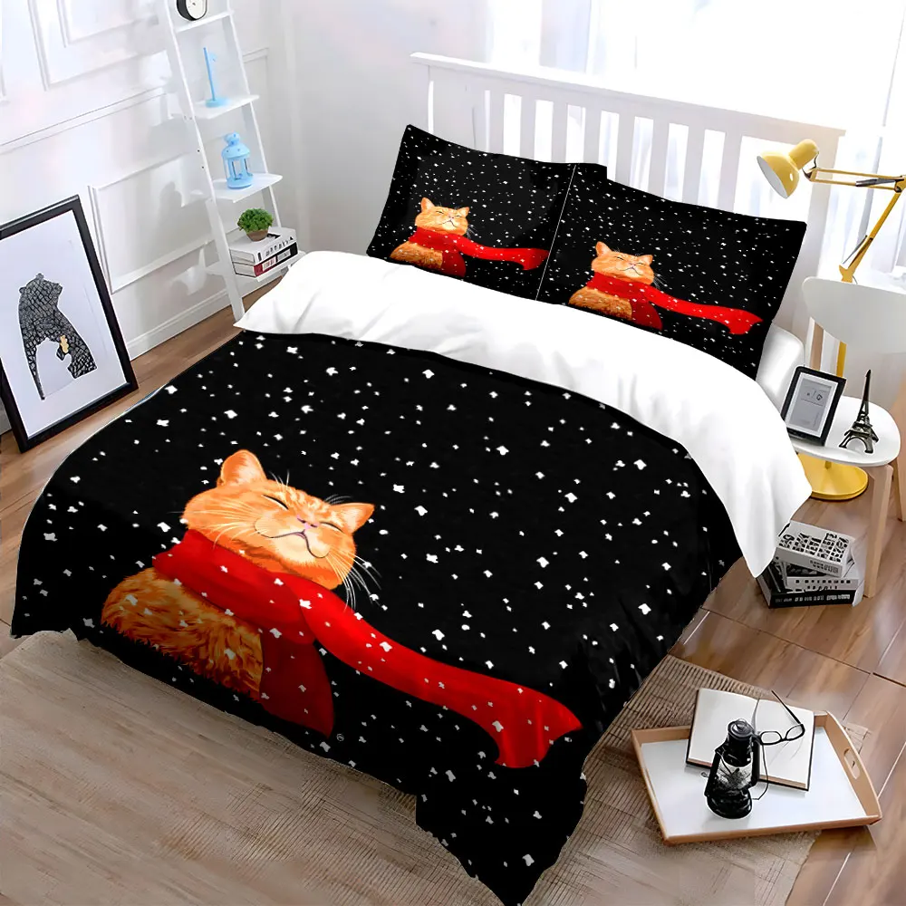 Cozy Winter Cat Scarf Set kid's and adults' bedroom decor, Exquisite three-piece bedding set gift
Cozy Winter Cat Scarf Set kid's and adults' bedroom decor, Exquisite three-piece bedding set gift