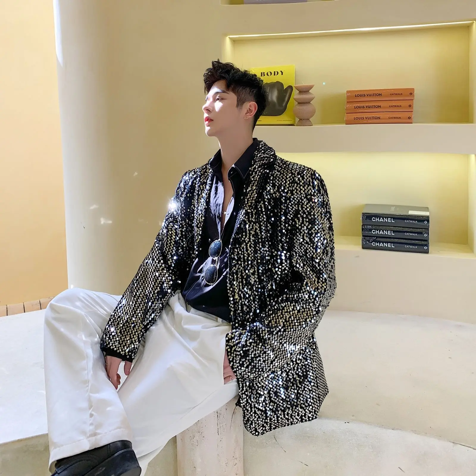 Sparkling Sequin Blazers Shiny Evening Party Annual Meeting Nightclub Stage Outfit Men's Group Performance Suit Jacket Coat
Sparkling Sequin Blazers Shiny Evening Party Annual Meeting Nightclub Stage Outfit Men's Group Performance Suit Jacket Coat