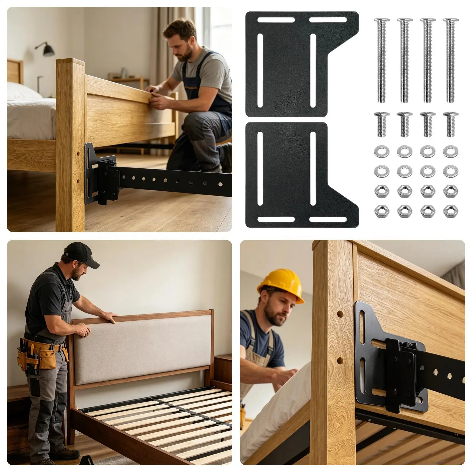 Headboard Brackets 2 Pieces Heavy Duty Metal Modification Adapter with Hardware Headboard Bed Frame Brackets for Wall Sleep Cave
Headboard Brackets 2 Pieces Heavy Duty Metal Modification Adapter with Hardware Headboard Bed Frame Brackets for Wall Sleep Cave