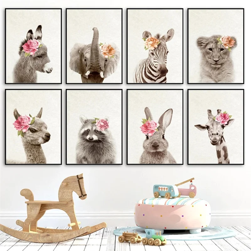 Bunny Rabbit Tail Peony Flower Animals Canvas Poster Nordic Lion Fox Bear Llama Wall Picture Nursery Print Painting Kids Decor
Bunny Rabbit Tail Peony Flower Animals Canvas Poster Nordic Lion Fox Bear Llama Wall Picture Nursery Print Painting Kids Decor