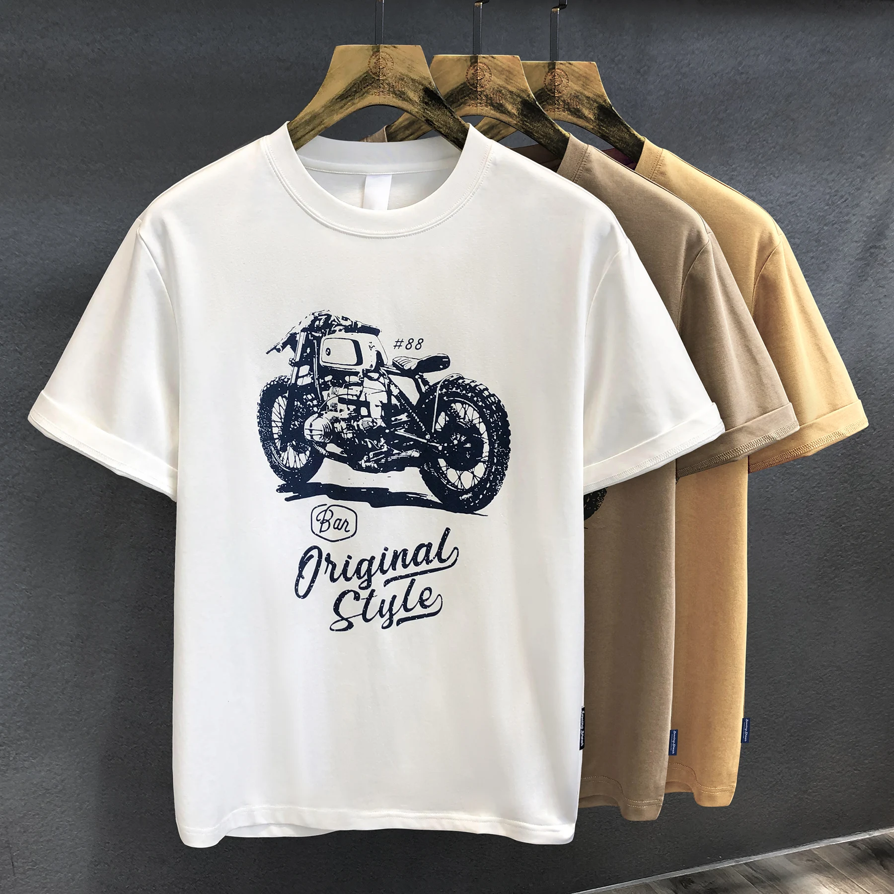 Motorcycle Retro Breathable Watermark Pure Cotton Heavy Short-sleeved T-shirt for Men, Loose Summer T-shirt, American Style
Motorcycle Retro Breathable Watermark Pure Cotton Heavy Short-sleeved T-shirt for Men, Loose Summer T-shirt, American Style