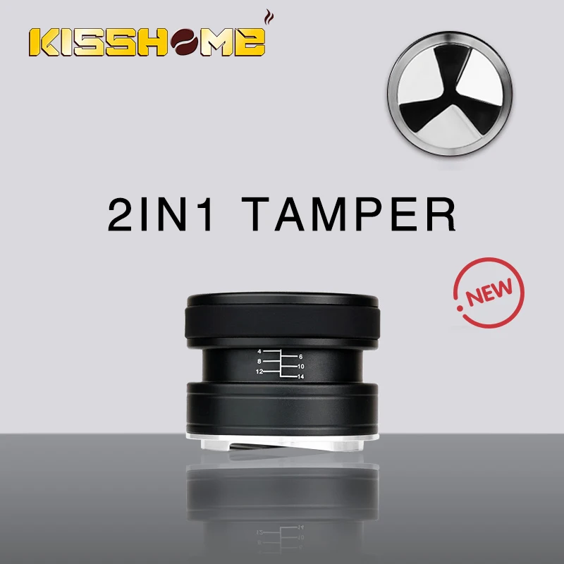 58.5mm 2in1 Coffee Tamper Distributor Elastic Spring Umbrella Base Stainless Steel For 58mm Portafilter Espresso Barista Tools
58.5mm 2in1 Coffee Tamper Distributor Elastic Spring Umbrella Base Stainless Steel For 58mm Portafilter Espresso Barista Tools