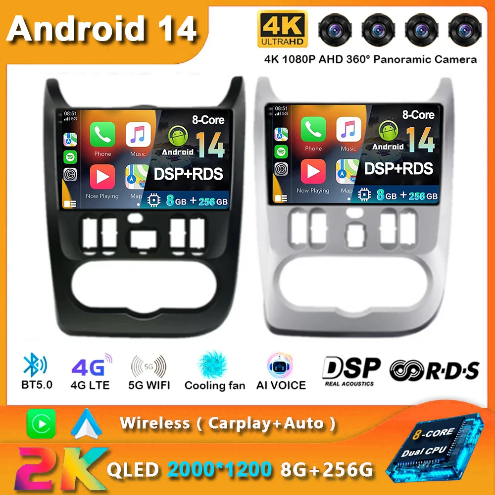 Android 14 Carplay Car Radio For Renault Logan 1 Sandero 2009 - 2015 Navigation GPS Multimedia Player stereo BT DSP wifi+4G Auto
Android 14 Carplay Car Radio For Renault Logan 1 Sandero 2009 - 2015 Navigation GPS Multimedia Player stereo BT DSP wifi+4G Auto