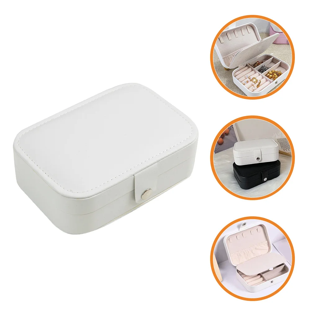 Small Capacity PU Jewelry Box with Flannel Lining for Travel Storage Rings Earrings Necklaces Bracelets
Small Capacity PU Jewelry Box with Flannel Lining for Travel Storage Rings Earrings Necklaces Bracelets