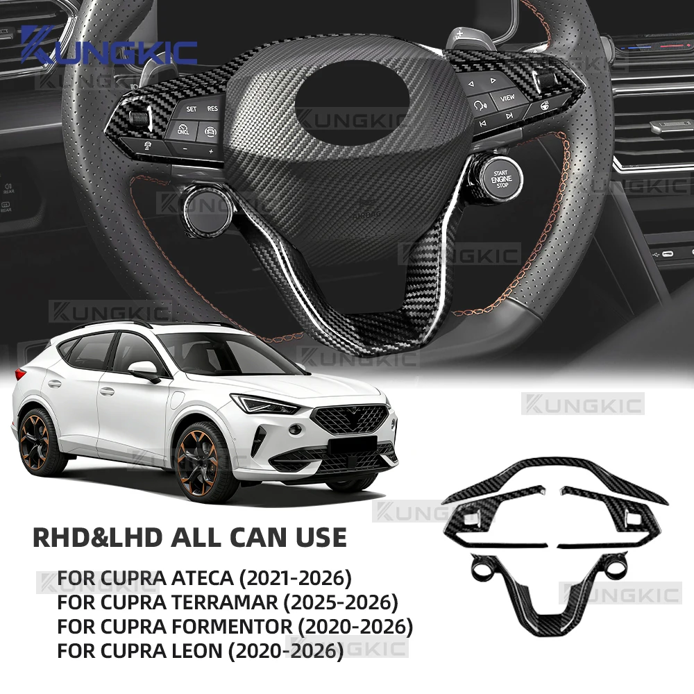 Наклейка-декор на руль автомобиля из твердого сухого углеродного волокна для Seat Cupra Formentor/Cupra Leon 2020 201 2022 2023 2024 2025 2026, Cupra Ateca 2021-2026
Наклейка-декор на руль автомобиля из твердого сухого углеродного волокна для Seat Cupra Formentor/Cupra Leon 2020 201 2022 2023 2024 2025 2026, Cupra Ateca 2021-2026