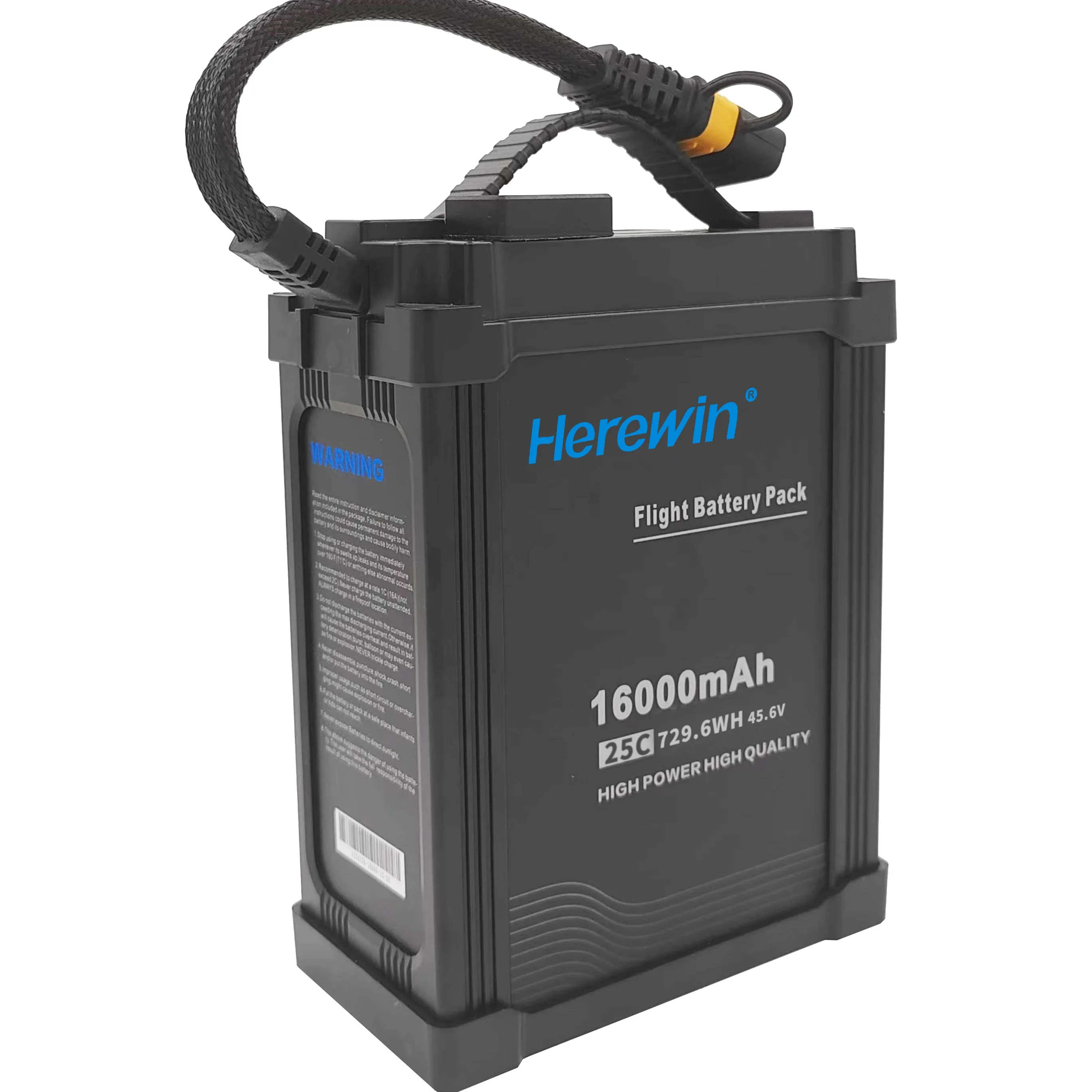 Herewin 12S 45.6V 16000mAh Intelligent Drone Battery Power Solution for Extended UAV Flights and Professional Aerial Photography
Herewin 12S 45.6V 16000mAh Intelligent Drone Battery Power Solution for Extended UAV Flights and Professional Aerial Photography