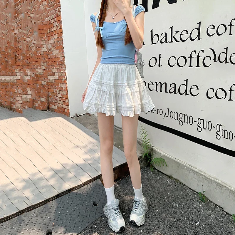 New Arrival Summer Sweet White Half Skirt Women's High Waist Small Short Women Clothing Layer Cake Skirts
New Arrival Summer Sweet White Half Skirt Women's High Waist Small Short Women Clothing Layer Cake Skirts