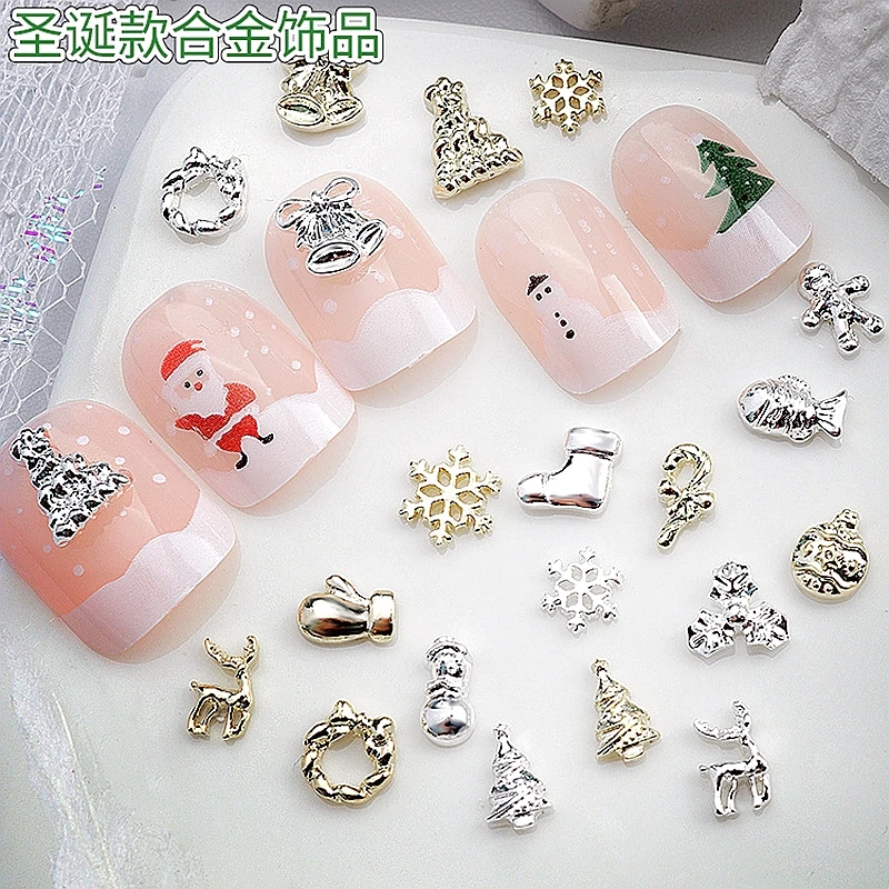 20PCS 3D Metal Nail Art Charms Christmas Tree Bell Flower Garland Accessories For Winter Nails Decoration Design Supplies Parts
20PCS 3D Metal Nail Art Charms Christmas Tree Bell Flower Garland Accessories For Winter Nails Decoration Design Supplies Parts