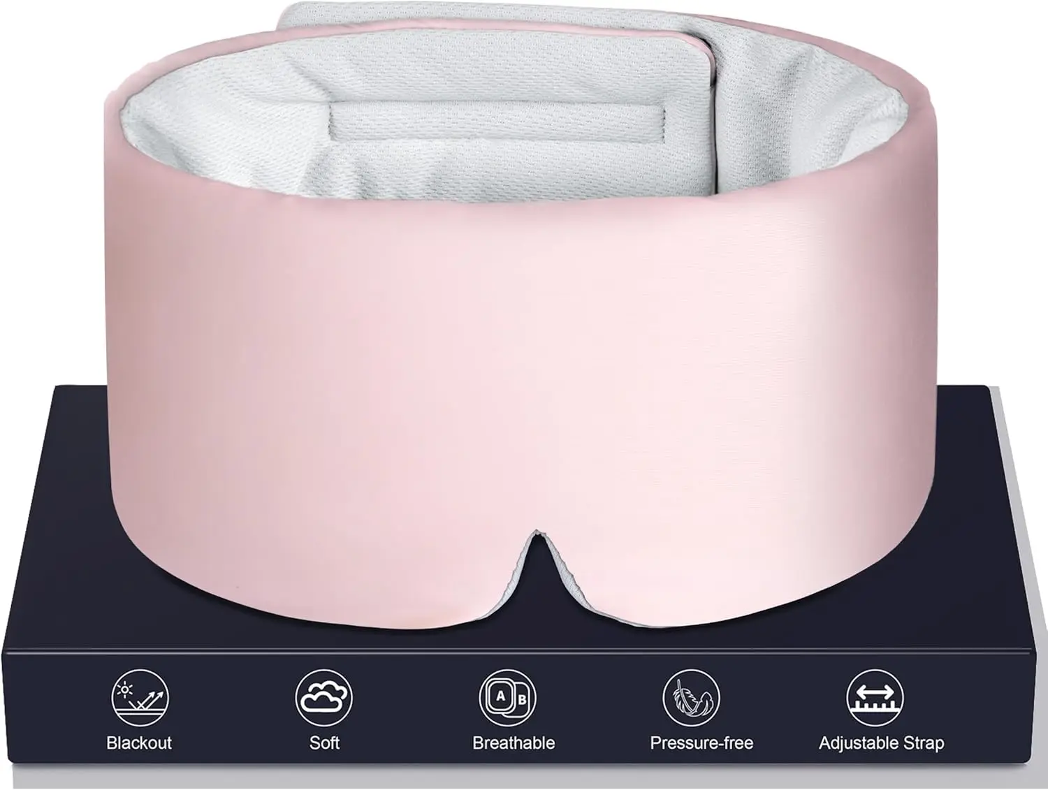 Dual Side Sleep Mask, Ice Silk Eye Mask with Adjustable Strap, Total Blackout Eye Cover for Women Men Travel Nap (Pink)
Dual Side Sleep Mask, Ice Silk Eye Mask with Adjustable Strap, Total Blackout Eye Cover for Women Men Travel Nap (Pink)