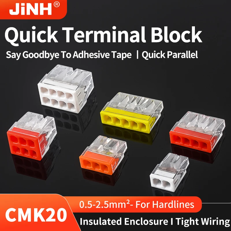 50Pcs Mini Quick Wire Connectors 2/3/4/5/6/8 Ports Terminal Block Hard Stainless Easy Electric Quick Push-In Light House Wiring
50Pcs Mini Quick Wire Connectors 2/3/4/5/6/8 Ports Terminal Block Hard Stainless Easy Electric Quick Push-In Light House Wiring