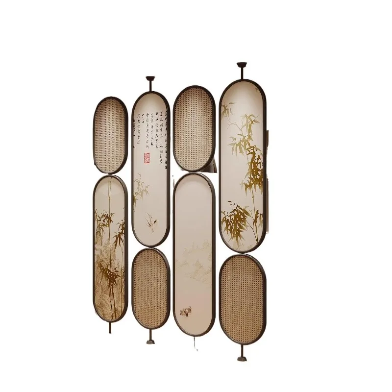 Rattan screen partition antique Chinese bookshelf in living room
Rattan screen partition antique Chinese bookshelf in living room