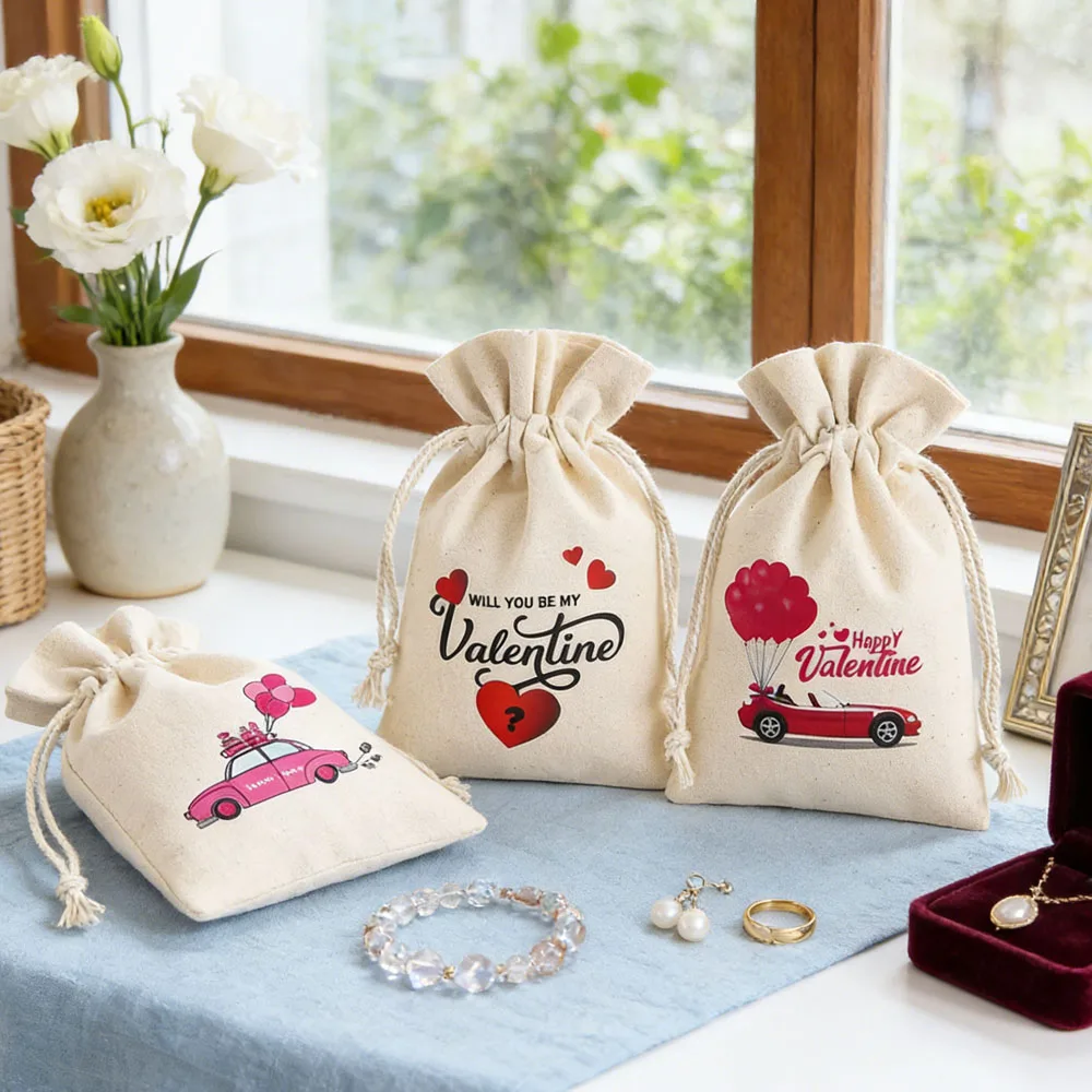 10Pcs Valentine's Day Muslin Gift Drawstring Bag Cotton Burlap Canvas Jewelry Packaging Pouch Candy Party Wedding Favors Pocket
10Pcs Valentine's Day Muslin Gift Drawstring Bag Cotton Burlap Canvas Jewelry Packaging Pouch Candy Party Wedding Favors Pocket