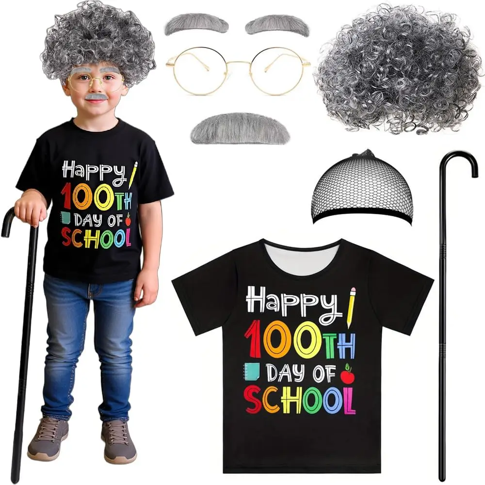 Kids 100 Days Of School Costume For Boys Old Man Costume Grandpa Dress up For Child Grandfather Halloween Dress Up Outfits
Kids 100 Days Of School Costume For Boys Old Man Costume Grandpa Dress up For Child Grandfather Halloween Dress Up Outfits