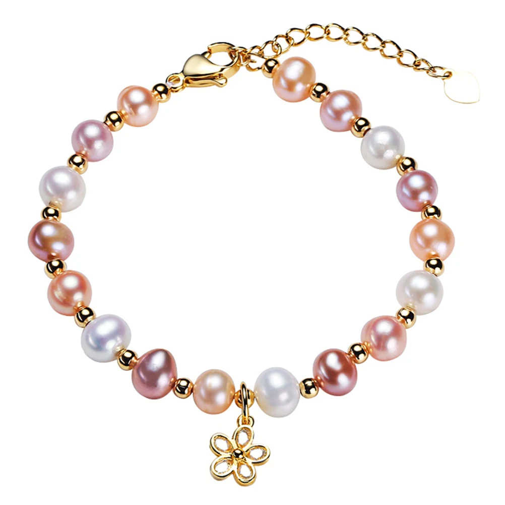 Colorful Freshwater Pearl Bracelet Zircon Inlaid 18k Gold Plated Women Pendant Flowers Matching Clothes Birthday Gift
Colorful Freshwater Pearl Bracelet Zircon Inlaid 18k Gold Plated Women Pendant Flowers Matching Clothes Birthday Gift