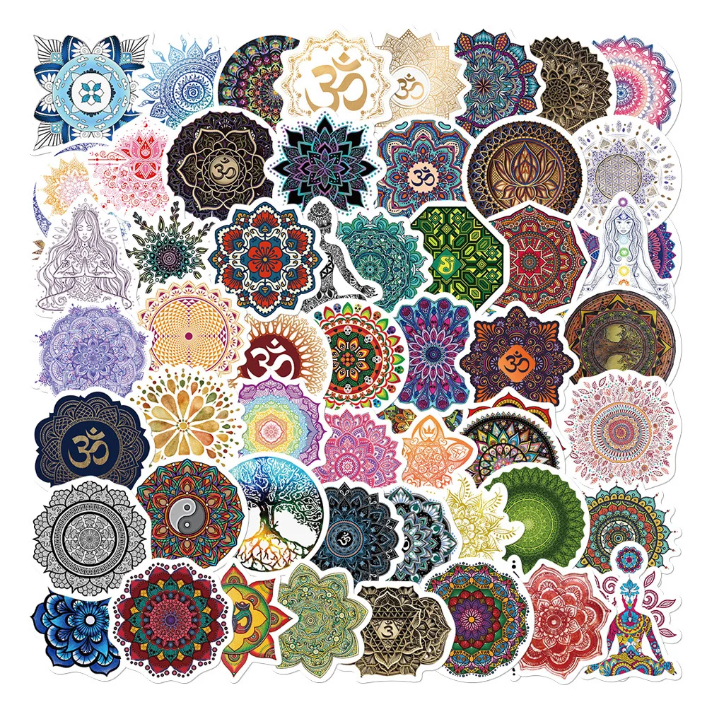 60Pcs Mandala Flowers Yoga Cartoon Graffiti Stickers Kawaii DIY Luggage Skateboard Suitcase Car Decals Sticker
60Pcs Mandala Flowers Yoga Cartoon Graffiti Stickers Kawaii DIY Luggage Skateboard Suitcase Car Decals Sticker