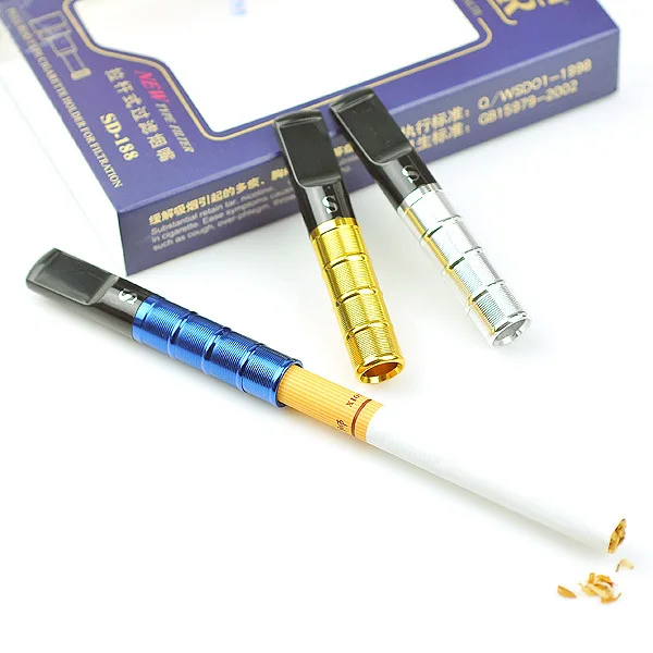 New Reusable Super Cleaning Reduce Tar Smoke Tobacco Filter Cigarette Holder Blue/Gold/Silver SD188
New Reusable Super Cleaning Reduce Tar Smoke Tobacco Filter Cigarette Holder Blue/Gold/Silver SD188