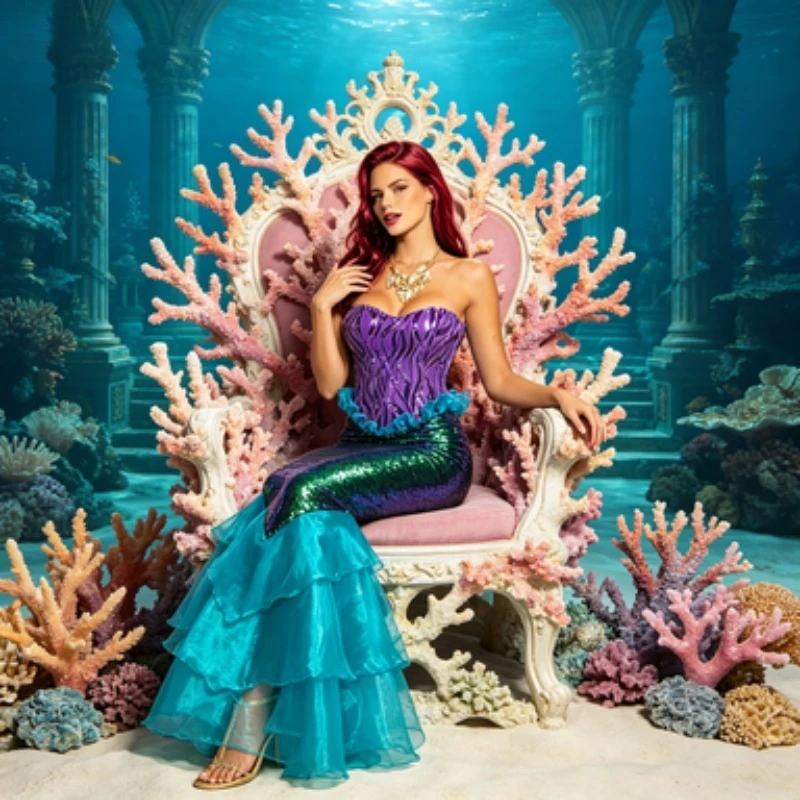 Halloween Womens Mermaid Cosplay Costume Role Playing Uniform Stage Performance Wear
Halloween Womens Mermaid Cosplay Costume Role Playing Uniform Stage Performance Wear