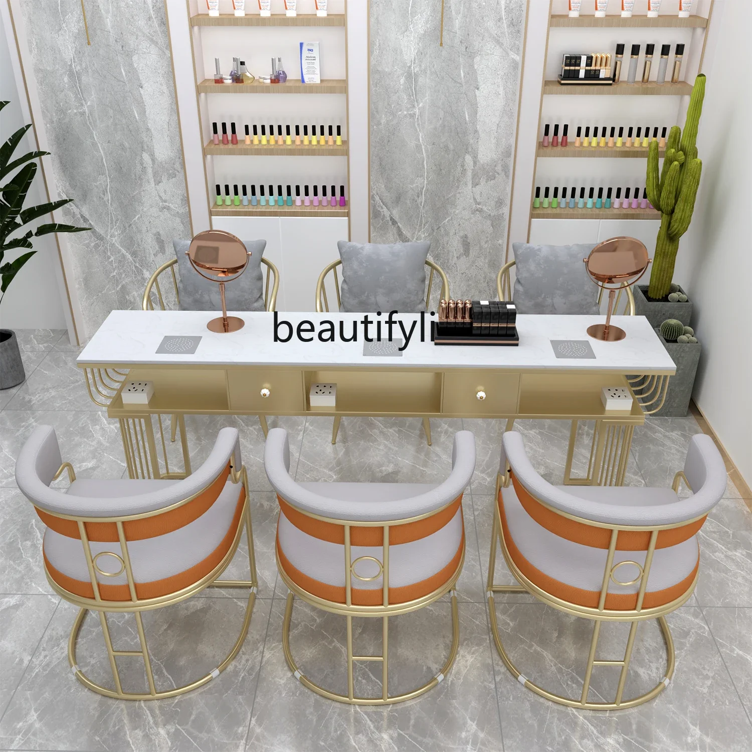 smt03 Simple Double Nail Table and Chair Set Simple Single Marble Double Rounds Vacuum Cleaner Nail Table
smt03 Simple Double Nail Table and Chair Set Simple Single Marble Double Rounds Vacuum Cleaner Nail Table