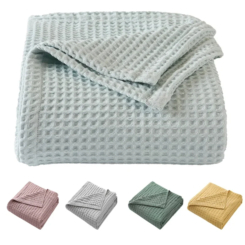 Premium Pure Cotton Blanket Waffle Weave Quilt Thermal Soft Throw Blanket Lightweight Comfortable Bed Cover Bedspread All Season
Premium Pure Cotton Blanket Waffle Weave Quilt Thermal Soft Throw Blanket Lightweight Comfortable Bed Cover Bedspread All Season