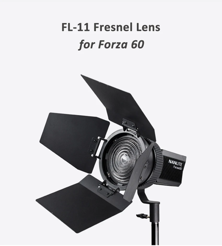 FL-11 Fresnel Lens with Barndoor Spot-to-flood Adjustable for Forza 60B II/150B FS-60B for FM Photography Light
FL-11 Fresnel Lens with Barndoor Spot-to-flood Adjustable for Forza 60B II/150B FS-60B for FM Photography Light