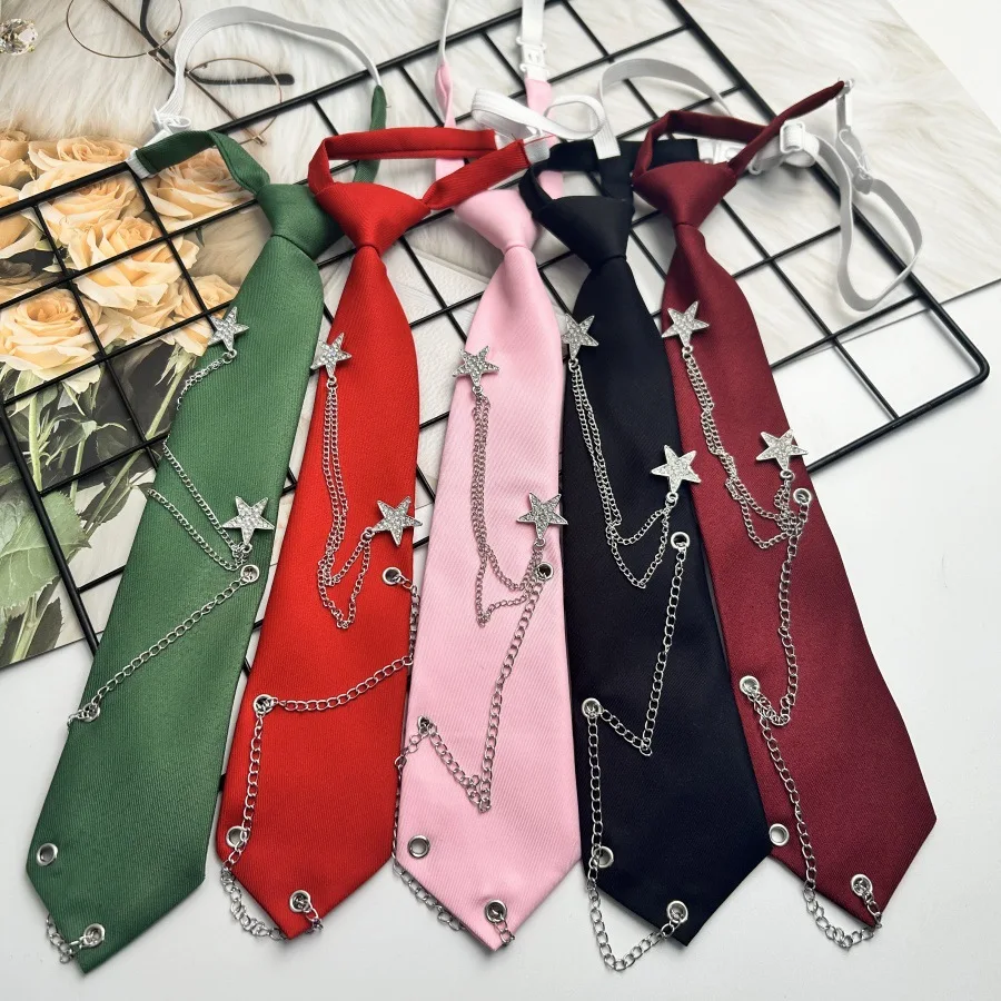 Chain Decorative Tie for Girls Elastic Band Free Simple Fashionable Handsome Personalized Trendy Tie for Boys and Girls surprise gift
Chain Decorative Tie for Girls Elastic Band Free Simple Fashionable Handsome Personalized Trendy Tie for Boys and Girls surprise gift