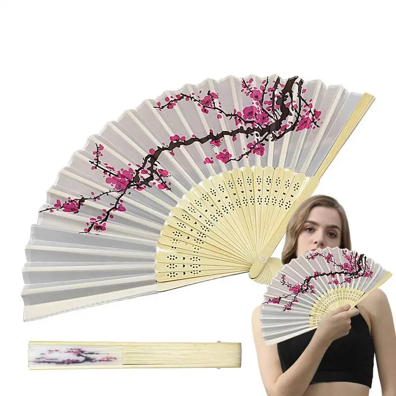 Decorative Chinese Fan Silk Cloth Ink Painting Fan Handmade Plum Blossom Pattern Fan Vintage Silk Folding Hand Fan Decor Ornamen
Decorative Chinese Fan Silk Cloth Ink Painting Fan Handmade Plum Blossom Pattern Fan Vintage Silk Folding Hand Fan Decor Ornamen