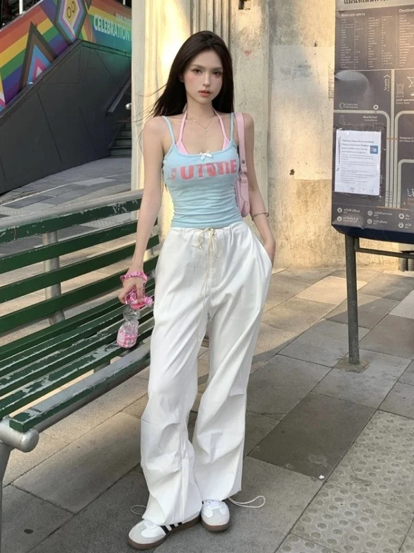American Style Spicy Letter Print Camisole Tank Top Women's Summer Slimming Set Inner Wear Outer Wear Wide Leg Pants Three Pi...
American Style Spicy Letter Print Camisole Tank Top Women's Summer Slimming Set Inner Wear Outer Wear Wide Leg Pants Three Pi...
