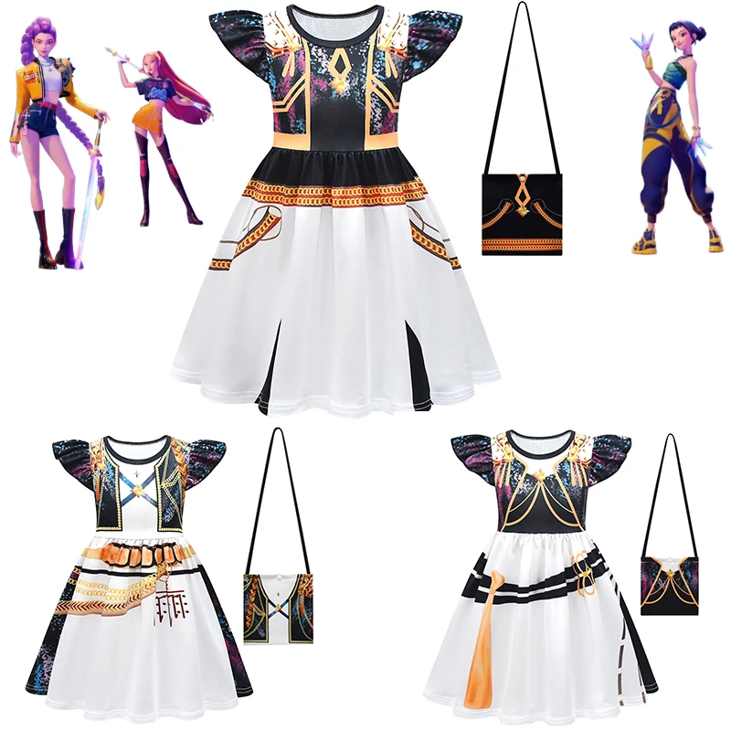 KPop Demon Hunters Dress Kid's Casual Summer Clothes Cute Baby Girls Princess Dress Party Dresses Cosplay Costume Vestidos Gift
KPop Demon Hunters Dress Kid's Casual Summer Clothes Cute Baby Girls Princess Dress Party Dresses Cosplay Costume Vestidos Gift