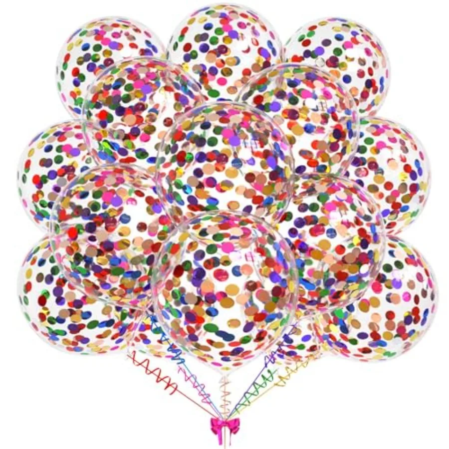 50pcs Multicolor Foil Confetti Balloons, 12 inch Latex Balloon with Confetti Inside for Birthday Family Party Wedding Party Bab
50pcs Multicolor Foil Confetti Balloons, 12 inch Latex Balloon with Confetti Inside for Birthday Family Party Wedding Party Bab