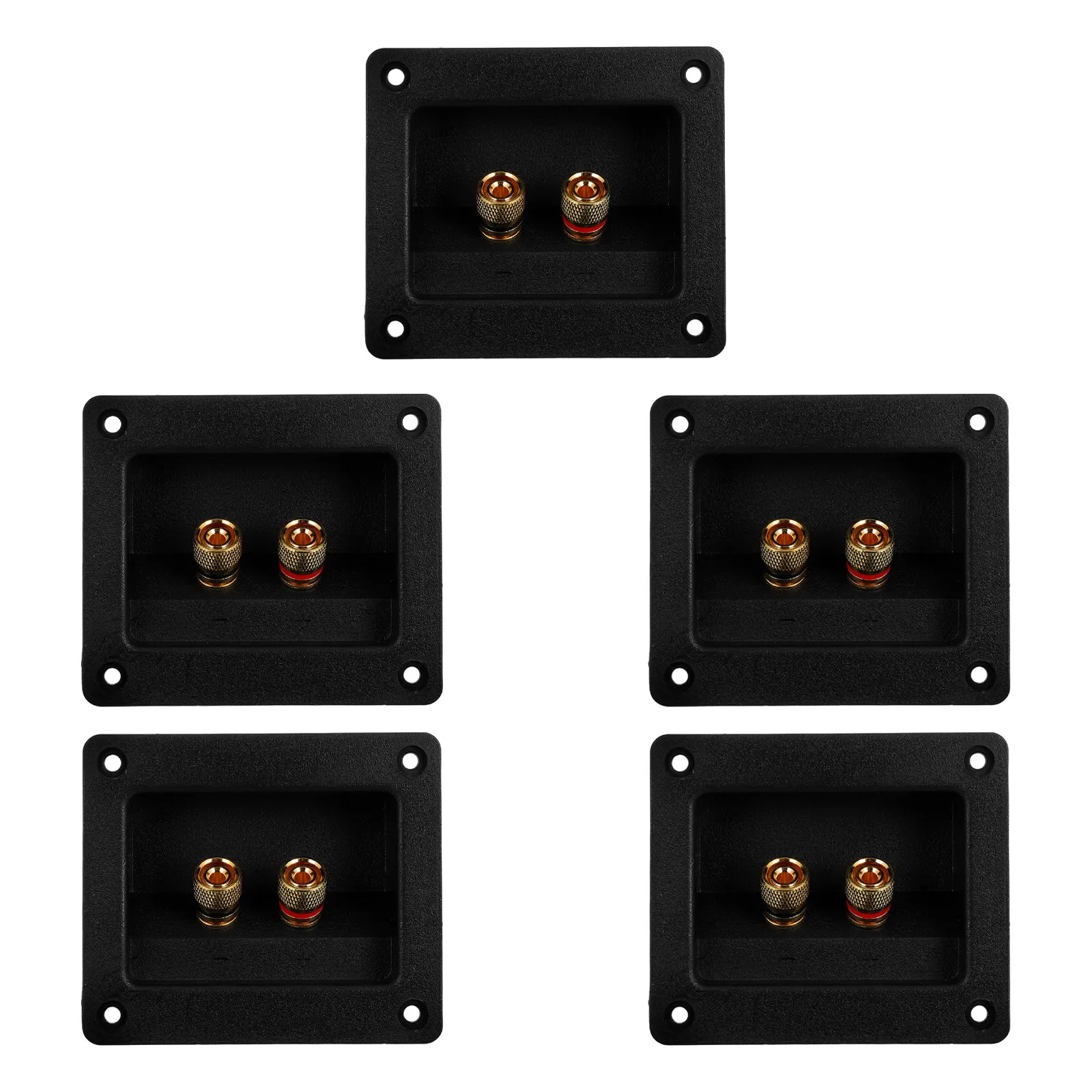 5Pcs Subwoofer Box Terminal Cup Speaker Box Terminal Plates Pure Copper Binding Posts Screw Connector for Car Home Audio
5Pcs Subwoofer Box Terminal Cup Speaker Box Terminal Plates Pure Copper Binding Posts Screw Connector for Car Home Audio