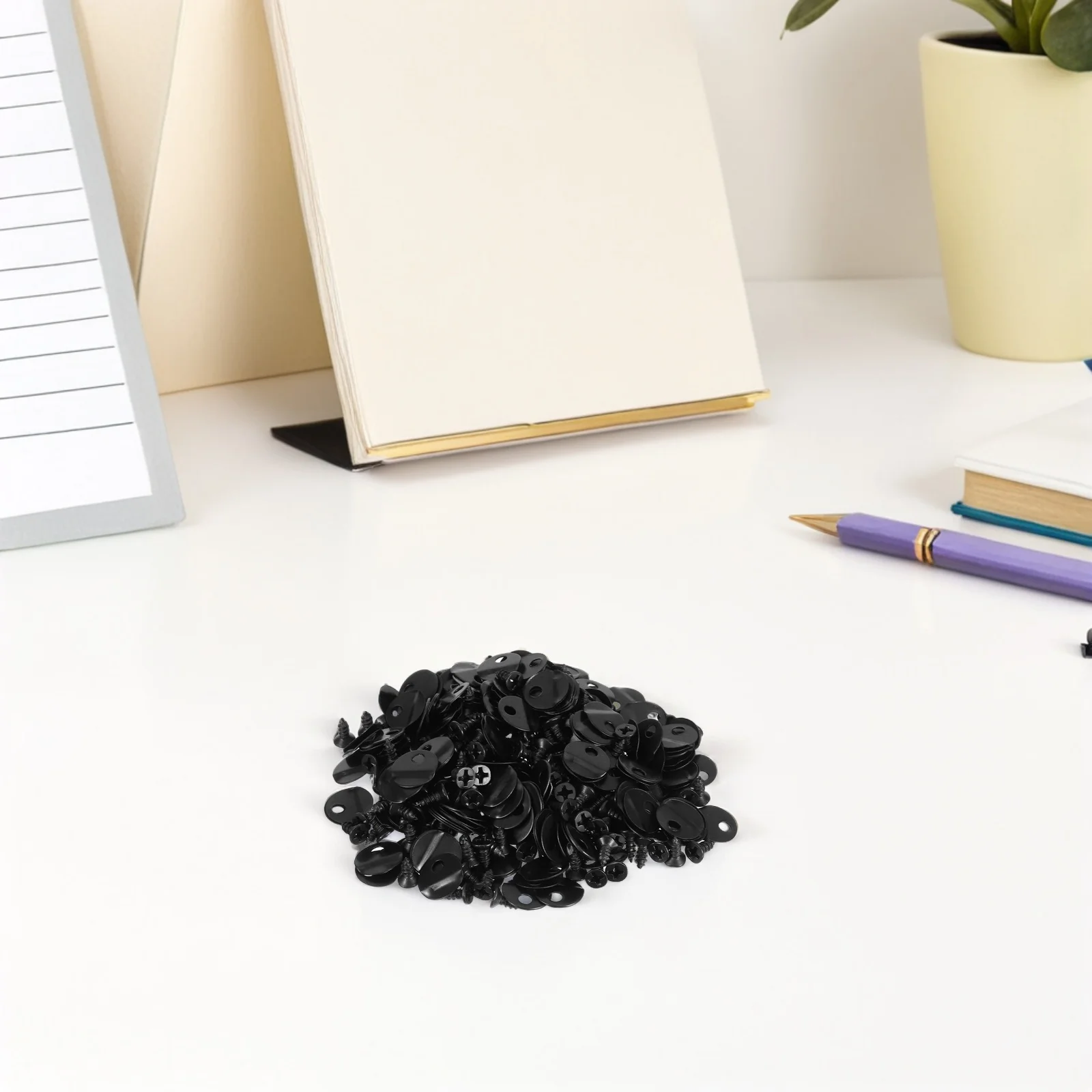 200 set Picture Turn Button Clips 5X8Mm Black Fasteners With Screws Durable Iron Hardware For Diy Art Display Home Decor Frame
200 set Picture Turn Button Clips 5X8Mm Black Fasteners With Screws Durable Iron Hardware For Diy Art Display Home Decor Frame