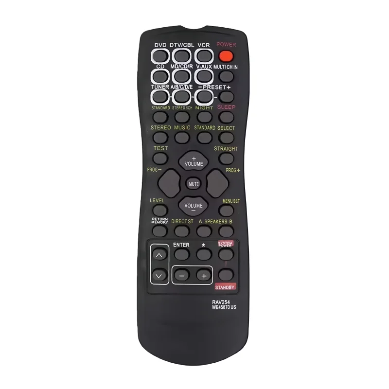 RAV254 WE45870 Remote Control For Yamaha AV Receiver RXV350 RXV357 RXV359 RXV373 RXV390 RX459 RXV496 HTR5630 HTR5730 HTR5830
RAV254 WE45870 Remote Control For Yamaha AV Receiver RXV350 RXV357 RXV359 RXV373 RXV390 RX459 RXV496 HTR5630 HTR5730 HTR5830