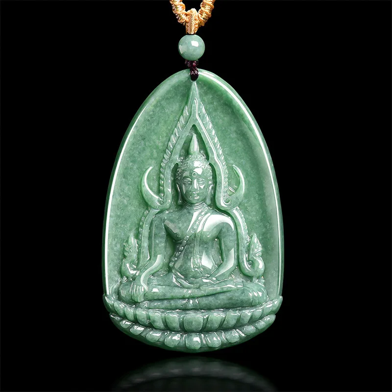 Authentic Natural A-grade Jade Bean Green Success Buddha Southeast Asia Thailand Buddha Statue Jade Pendant Men Women Jewelry
Authentic Natural A-grade Jade Bean Green Success Buddha Southeast Asia Thailand Buddha Statue Jade Pendant Men Women Jewelry