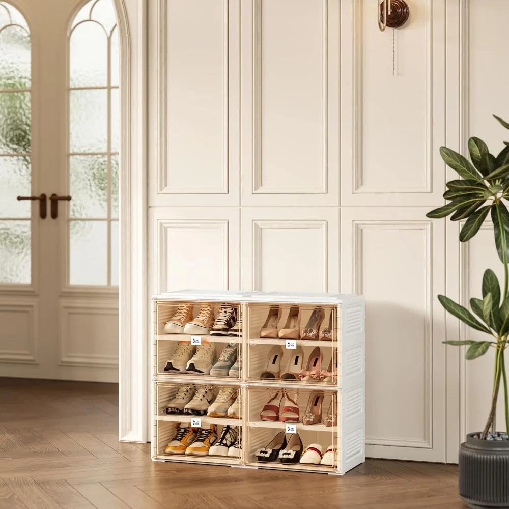 Portable Shoe Rack Organizer for Closet Entryway, Stackable Sneaker Storage Shoe Cabinet with Magnetic Clear Door, Customized
Portable Shoe Rack Organizer for Closet Entryway, Stackable Sneaker Storage Shoe Cabinet with Magnetic Clear Door, Customized