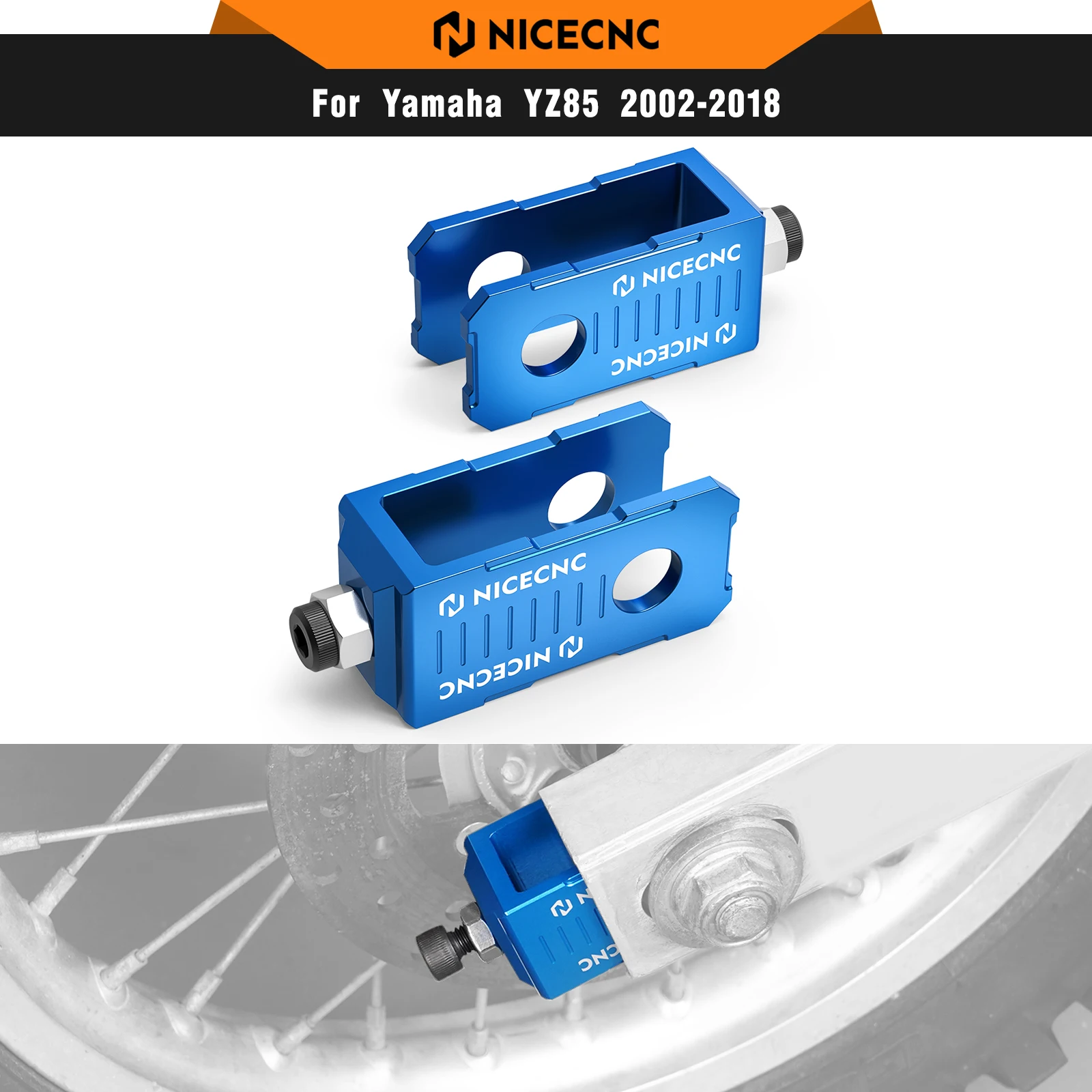 NICECNC For Yamaha YZ85 YZ 85 2002-2018 Motorcycle Aluminum Rear Chain Adjuster Axle Block For Yamaha YZ80 YZ 80 1993-2001 2000
NICECNC For Yamaha YZ85 YZ 85 2002-2018 Motorcycle Aluminum Rear Chain Adjuster Axle Block For Yamaha YZ80 YZ 80 1993-2001 2000