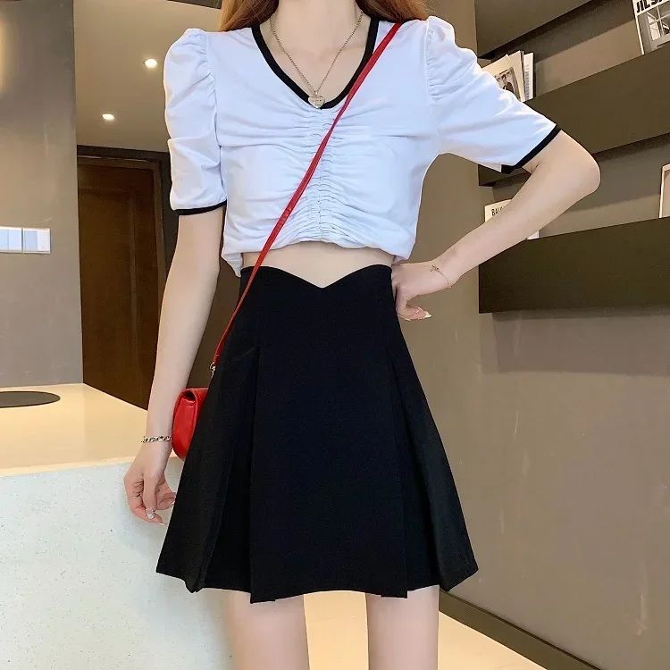 Spring Summer High Waist A- Line Mini Skirt Pure Color Design Slimming Women's Fashion Black Skirt Polyester Fiber Short Skirt
Spring Summer High Waist A- Line Mini Skirt Pure Color Design Slimming Women's Fashion Black Skirt Polyester Fiber Short Skirt