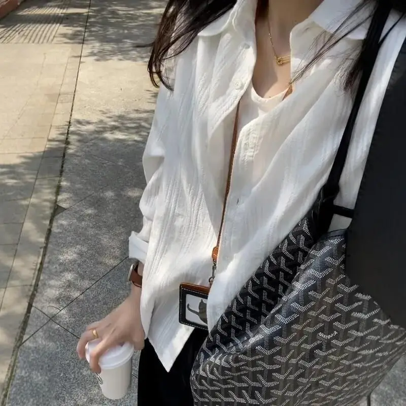 Commuter white shirt women's 2026 spring and summer new loose and versatile long-sleeved shirt
Commuter white shirt women's 2026 spring and summer new loose and versatile long-sleeved shirt